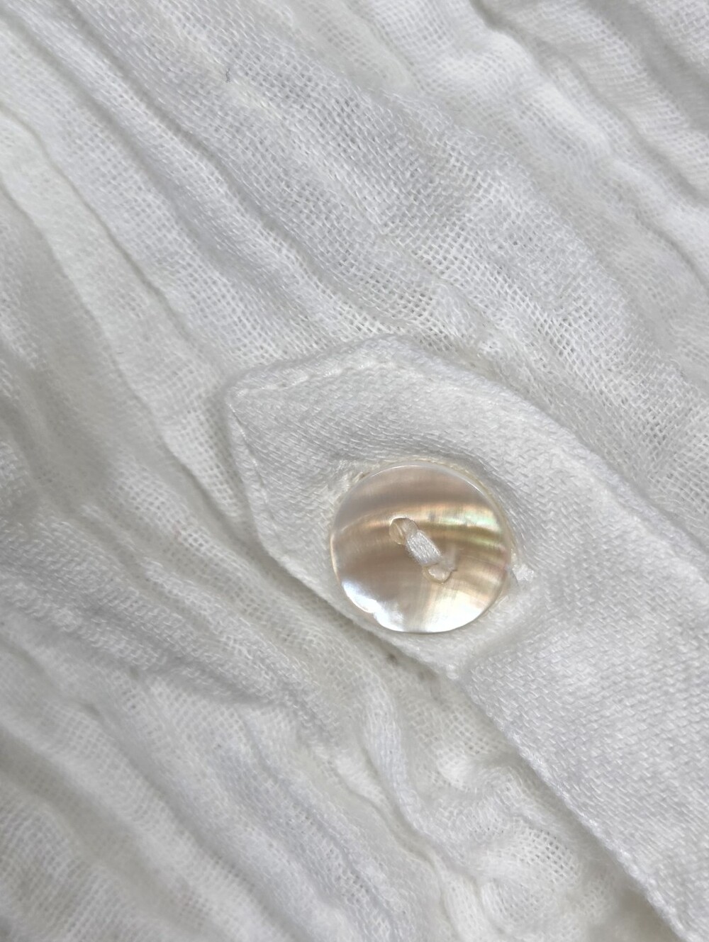 Soft Surroundings BEACH SIDE GAUZE TUNIC Blouse Button Tab Henley 2XL - Picture 2 of 8